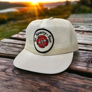 Vintage 90s NL Sperry Sun Oil Drilling Texas All Mesh Snapback Trucker Hat Cap